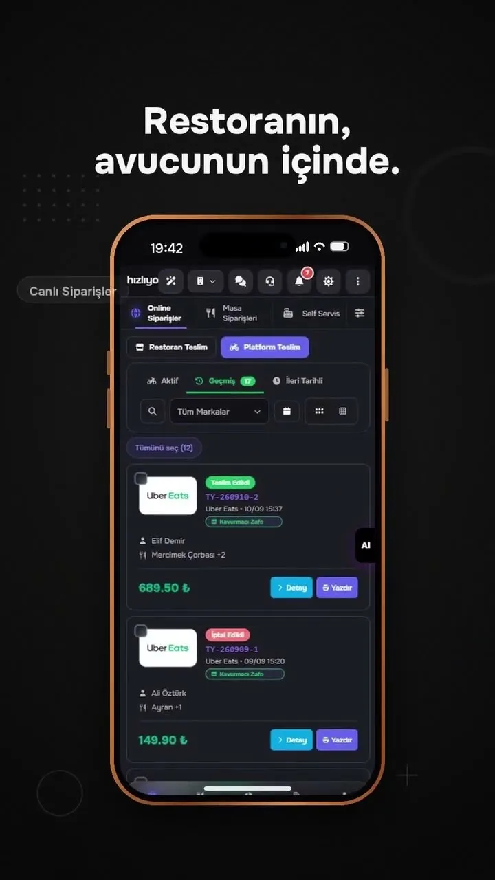 Restoranını Telefondan Yönet: Restoran Yazılımı ve POS Uygulaması | Hızlıyo