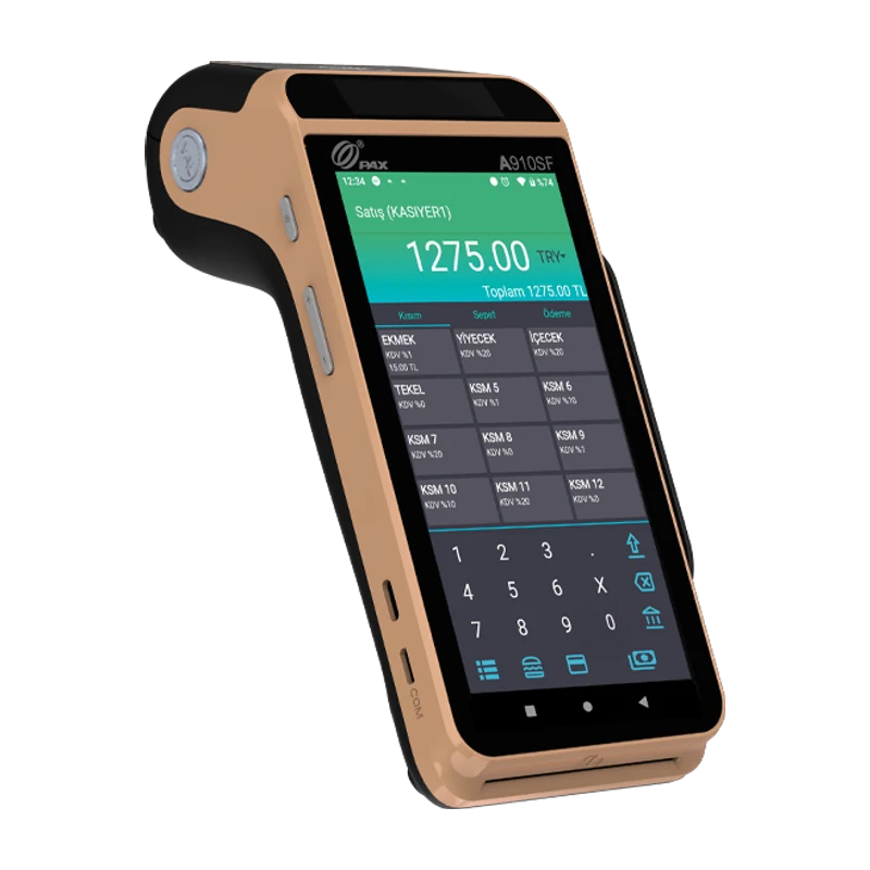 Ingenico PAX A910SF Android tabanlı dokunmatik ekranlı yeni nesil yazar kasa POS